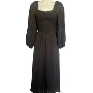 Madewell Puff Sleeve Peasant Dress Flowy Stripes